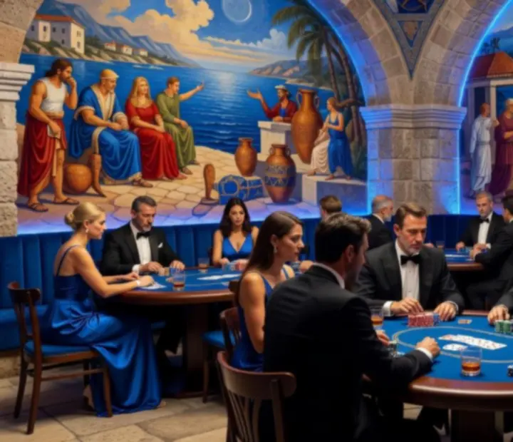 Noche temática de póker con decoración cinematográfica